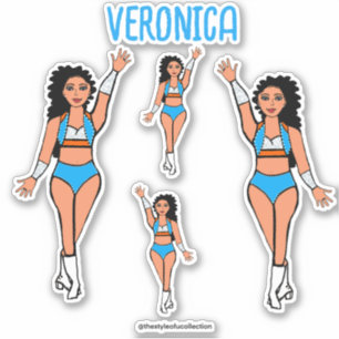 Pegatina Agregar un nombre bailarín Stickers Azul Claro / N