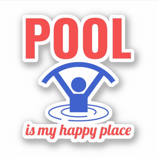 Pegatina Agua Aerobic Ejercicio Acuático Fitness (Anverso)