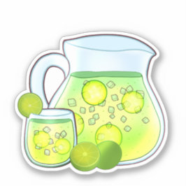 Pegatina Agua De Limon Y Pepino