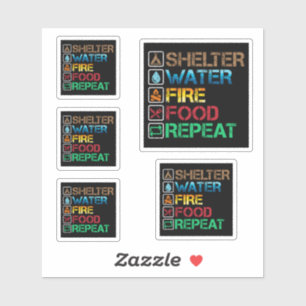 Pegatina Agua de refugio - Alimentos para incendios - La su