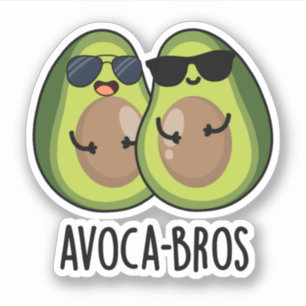Pegatina Aguacate a-bros Funny Aguacate Pun