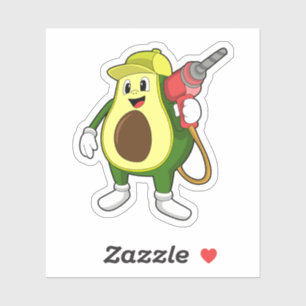 Pegatina Aguacate como artesano con taladro