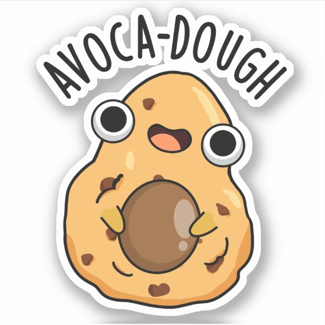 Pegatina Aguacate-dough Funny Aguacate Pun (Anverso)