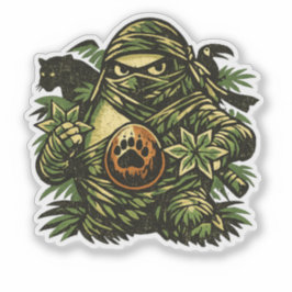 Pegatina Aguacate Ninja — Sombra de la Jungla