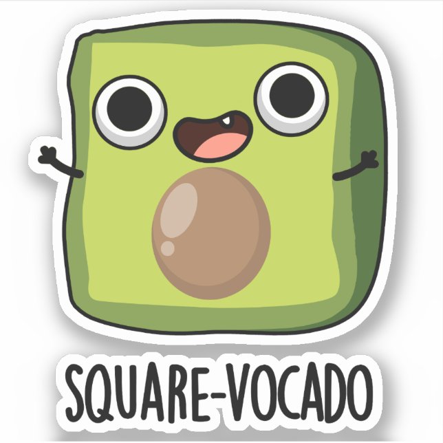 Pegatina Aguacate puns divertidos (Anverso)
