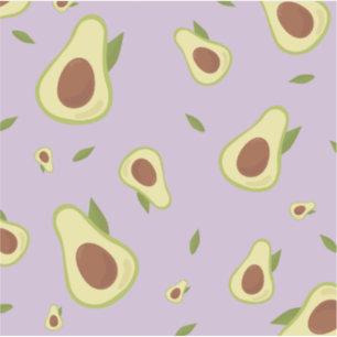 Pegatina Aguacates divertido patrón retro verde & violeta