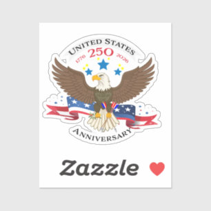 Pegatina Águila Americana Audaz Patriótica Aniversario EE. 