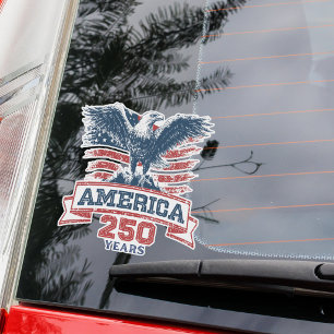 Pegatina Águila Americana Patriótica Diversión por el 250 A