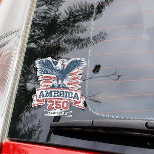Pegatina Águila Americana Patriótica Feliz 250 Aniversario