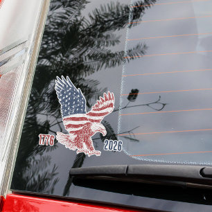 Pegatina Águila Americana Patriótica Feliz 250 Aniversario