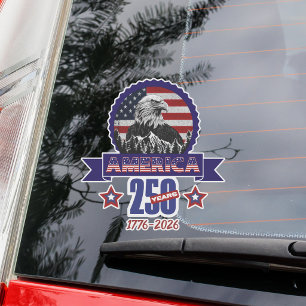 Pegatina Águila Americana Patriótica Feliz 250 Aniversario