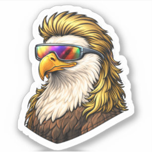 Pegatina Águila Mullet Dorado