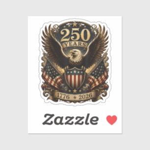 Pegatina Águila patriótica americana 1776 2026 250º 4 de ju