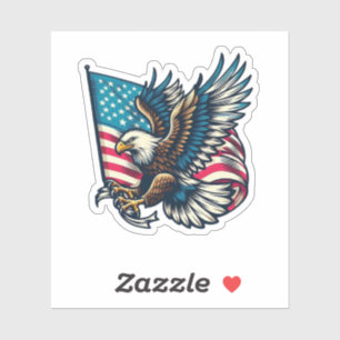 Pegatina Águila Patriótica de Estados Unidos