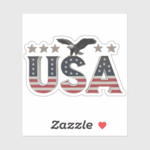 Pegatina Águila Patriótica de Estados Unidos + diseño de ba