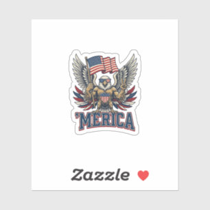 Pegatina Águila Patriótica Merica Camiseta Diseño Vector Vi