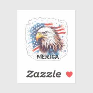 Pegatina Águila vintage americana