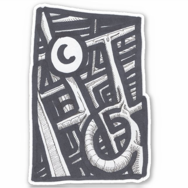 Pegatina ¿Agujero en uno? (Anverso)