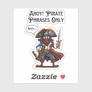 Pegatina ¡Ahoy! Sólo frases piratas