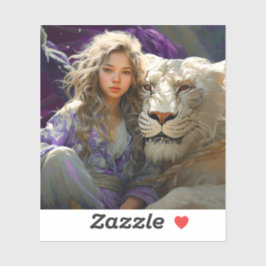 Pegatina "Ai Chica y León