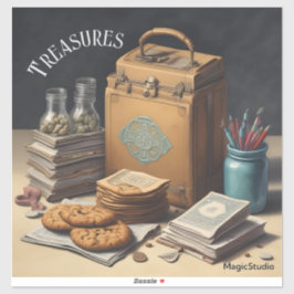 Pegatina AI Treasures Vinyl Sticker for Suitcase or Laptop