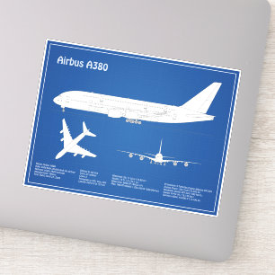 Pegatina Airbus a380 - Planes de Planes de Plano de Plano d