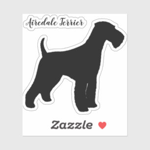 Pegatina Airedale Terrier Silhouette Perro Raza Vinyl