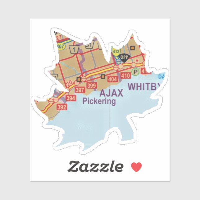 Pegatina Ajax EN Mapa Pintado (Hoja)