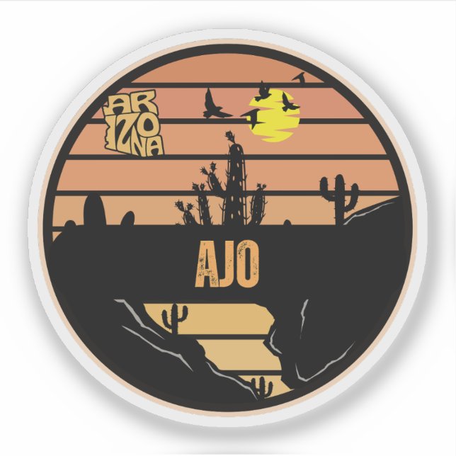 Pegatina Ajo, Arizona (Anverso)