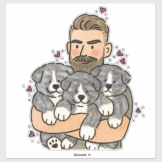 Pegatina Akita Inu Japonés Atigrado