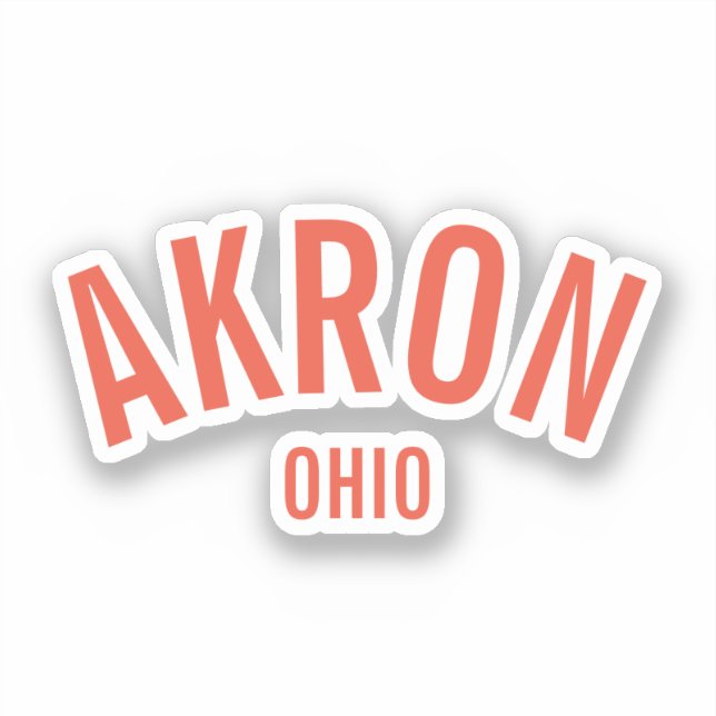 Pegatina Akron, Ohio (Anverso)