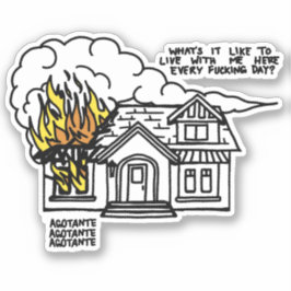 Pegatina Al corazón de la muerte