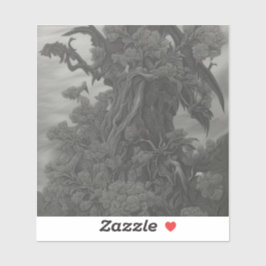 Pegatina Al otro lado del jardín, alargado y salvaje