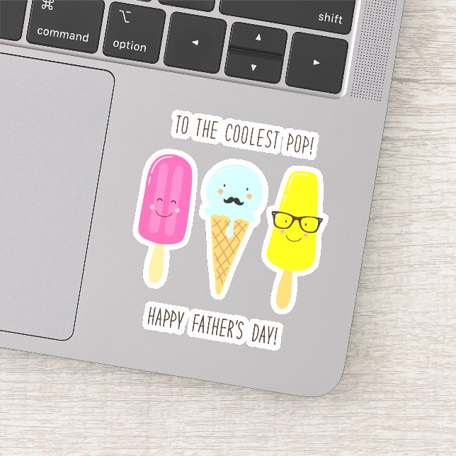 Pegatina Al Pop más frío - Día del Padre (Detalle)