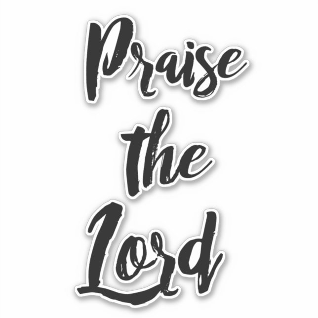 Pegatina Alabado sea el Señor (Anverso)