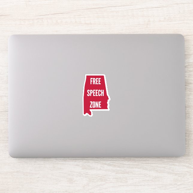 Pegatina Alabama - Zona de libertad de expresión (Ordenador)