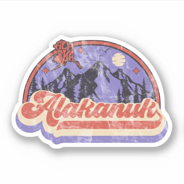 Pegatina Alakanuk, Alaska (Anverso)