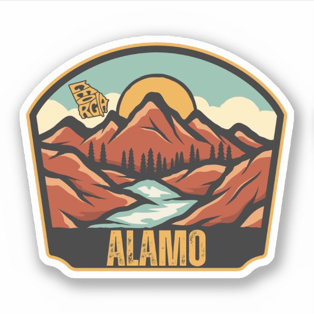 Pegatina Alamo, Georgia (Anverso)