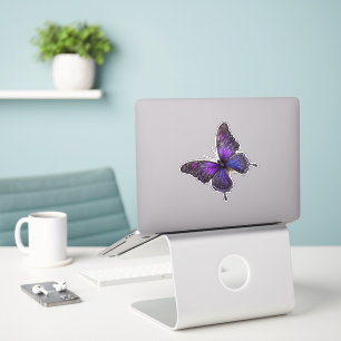 Pegatina Alas Destellantes: Mariposa de Chispa Púrpura