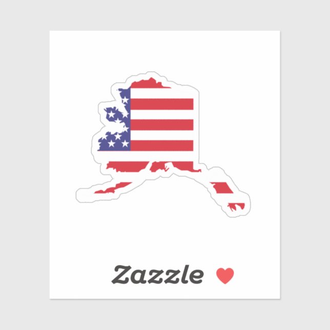 Pegatina Alaska, Estados Unidos (Hoja)