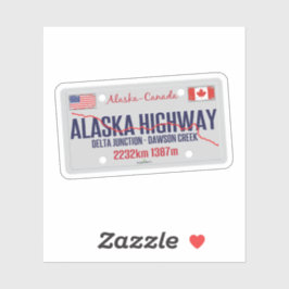 Pegatina Alaska Highway Canada - Alaska USA 01 Sticker