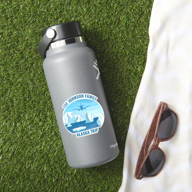 Pegatina Alaska Personalizado de vacaciones familiares Keep (HydroFlask Insitu)