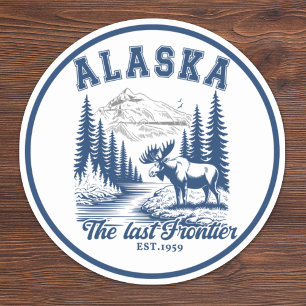 Pegatina Alaska Wilderness Moose Art