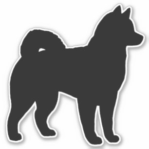 Pegatina Alaskan Malamute Perro Rama Silhouette Vinyl