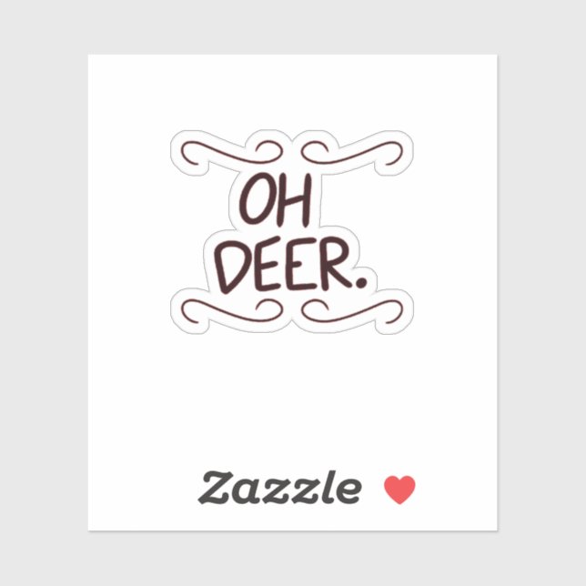 Pegatina Alastor Oh Deer Creative Art Design  (Hoja)