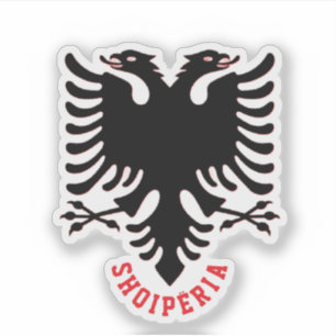 Pegatina Albania Águila Doble Cabeza