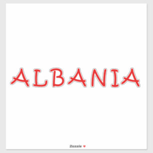 Pegatina Albania, amo Albania