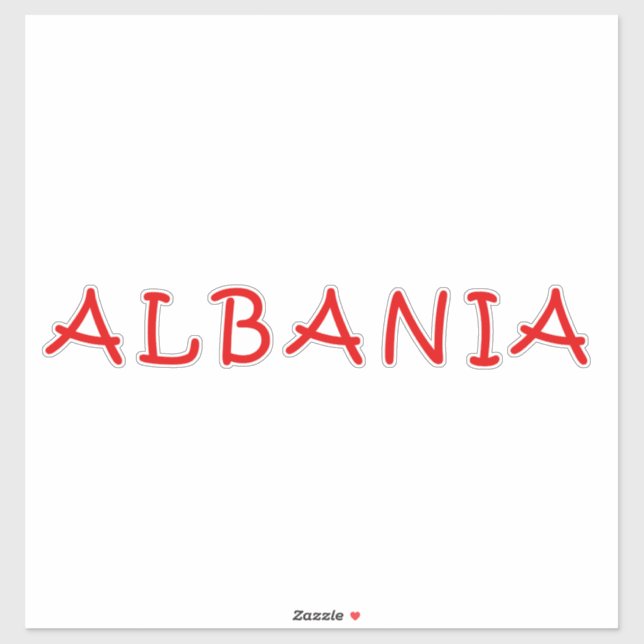 Pegatina Albania, amo Albania (Hoja)