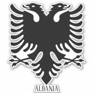 Pegatina Albania Patriótico Del Escudo Nacional De Armas