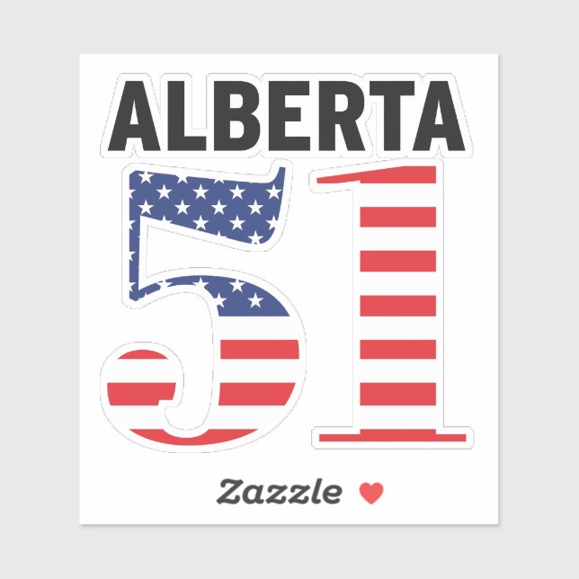 Pegatina Alberta 51º Estado Americano WEXIT (Hoja)